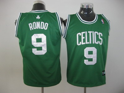 NBA Kids Boston Celtics 9 Rajon Rondo Authentic White Youth Jersey